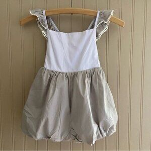 Belly Baby Boutique Lavender and Grey Bloomer Romper Child Size 4